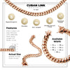 Miami Cuban Link Bracelet Rose Gold Plated 12 mm Men Jewelry 8.5 inch