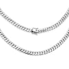 Miami Cuban Link Men Necklace Silver Plated Jewelry 10 mm