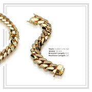 Miami Cuban Link Necklace Bracelet 18 mm