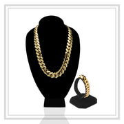 Miami Cuban Link Necklace Bracelet 20 mm