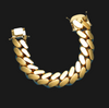 Miami Cuban Link Bracelet Chain 14K Gold  Premium Plated 20 mm Men Jewelry 8.5 inch