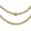 Miami Cuban Link Chain 14K Gold Premium Plated Necklace 12mm Men Jewelry 24 inch