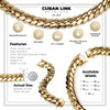 Miami Cuban Link Chain 14K Gold Premium Plated 20mm Men Jewelry 24 inch