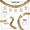 Miami Cuban Link Chain 14K Gold Premium Plated 18mm Men Jewelry 24 inch