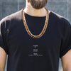 Cuban Link Necklace Rose Gold 15 mm Men Jewelry