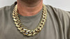 Miami Cuban Link Chain 14K Gold Premium Plated 24mm Men Jewelry 24 inch