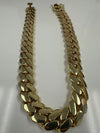 Miami Cuban Link Chain 14K Gold Premium Plated 24mm Men Jewelry 24 inch