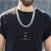 Men Jewelry Miami Cuban Link Chain Silver Plated 24 inch