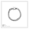 Men Miami Cuban Link Chain Bracelet Silver Plated 10 mm Jewelry 8.5 inch