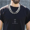 Men Miami Cuban Link Silver Chain 24 mm Jewelry 24 inch