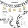 Men Miami Cuban Link Silver Plated Chain 24 mm Jewelry 24 inch
