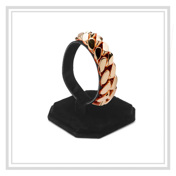 Miami Cuban Link Bracelet 14K Rose Gold Premium Plated 24 mm Men Jewelry 8.5 inch