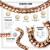 Miami Cuban Link Bracelet Rose Gold Plated 24 mm Men Jewelry 8.5 inch