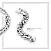 Miami Cuban Link Bracelet Silver Plated 18 mm Men Jewelry  8.5 inch