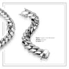 Miami Cuban Link Bracelet Silver Plated 20 mm Men Jewelry 8.5 inch