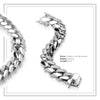 Miami Cuban Link Bracelet Silver Plated 24 mm Men Jewelry 8.5 inch