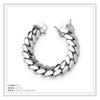 Miami Cuban Link Bracelet Silver Plated Men Jewelry 8.5 inch 20 mm 