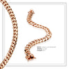 Miami Cuban Link Men Bracelet 14K Rose Gold Premium Plated Jewelry 12 mm