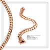 Miami Cuban Link Men Bracelet 14K Rose Gold Premium Plated Jewelry 12 mm