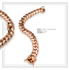 Miami Cuban Link Men Bracelet 14K Rose Gold Premium Plated Jewelry 15 mm