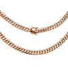 Miami Cuban Link Men Necklace Rose Gold Plated Jewelry 12 mm