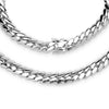 Miami Cuban Link Men Necklace Silver Plated Jewelry 20 mm