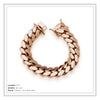 Miami Cuban Link Men Rose Gold Bracelet Jewelry 18 mm