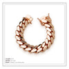 Miami Cuban Link Men Rose Gold Bracelet Jewelry 20 mm