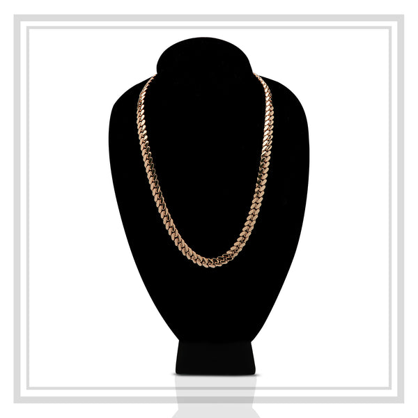 Miami Cuban Link Necklace Gold Plated 12 mm Men Jewelry