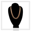 Miami Cuban Link Necklace Rose Gold Plated 15 mm Men Jewelry