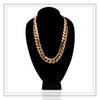 Miami Cuban Link Necklace Rose Gold Plated 20 mm Men Jewelry