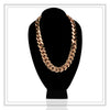 Miami Cuban Link Necklace Rose Gold Plated 22 mm Men Jewelry