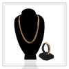 Miami Cuban Link Set Necklace Bracelet Rose Gold Plated 12 mm Men Jewelry