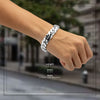 Miami Cuban Link Silver Chain Bracelet Men Jewelry  8.5 inch 18 mm