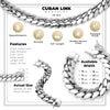 Miami Cuban Link Silver Plated Bracelet Men Jewelry 20 mm  8.5 inch