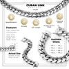 Miami Cuban Link Silver Plated Chain Bracelet Men Jewelry  8.5 inch 18 mm