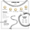 Miami Cuban Link Silver Set Necklace and Bracelet Men Jewelry 10 mm