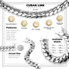 Miami Silver Plated Cuban Link Bracelet Men Jewelry 8.5 inch 22 mm