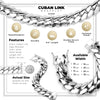 Miami Silver Plated Cuban Link Bracelet Men Jewelry 8.5 inch 24 mm