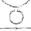 Silver  Plated Cuban Link Necklace 10 mm Mens Jewelry 