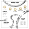 Silver Plated Men Jewelry Miami Cuban Link Chain 15 mm  24 inch