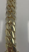 Miami Cuban Link Bracelet 14K Gold Premium Plated 24 mm Men Jewelry 8.5 inch